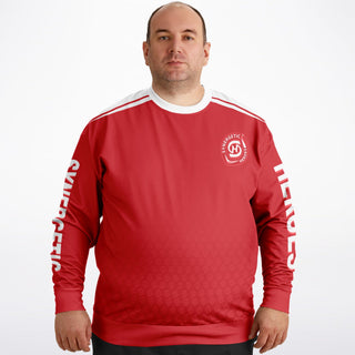 Mens Athletic Plus-size Sweatshirt - Fire Red