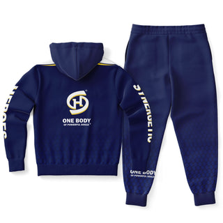 Mens Lettered Hoodie & Jogger - Midnight Blue - Synergetic Heroes