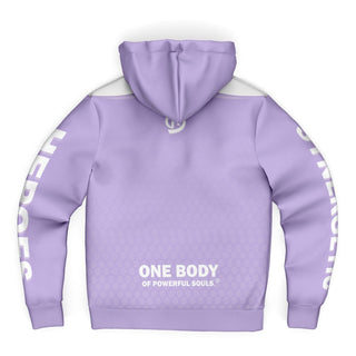 Mens Microfleece Ziphoodie - Lavender Mist - Synergetic Heroes