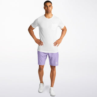 Mens Athletic Long Shorts - Lavender Mist