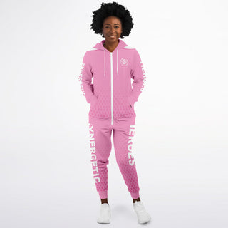 Womens Lettered Ziphoodie & Jogger - Soft Rose - Synergetic Heroes