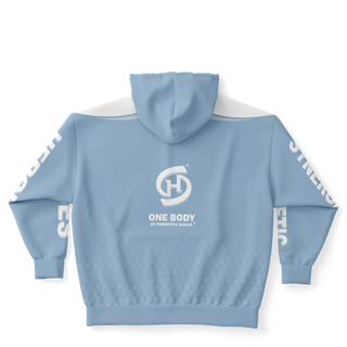 Mens Plus-size Ziphoodie - Angel Blue - Synergetic Heroes