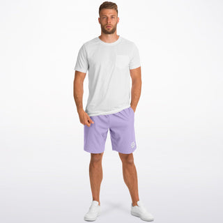 Mens Athletic Long Shorts - Lavender Mist