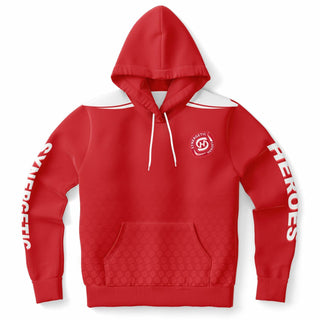 Mens Hoodie - Fire Red - Synergetic Heroes