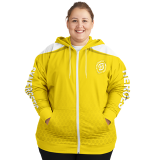 Womens Plus-size Ziphoodie - Yellow Sun - Synergetic Heroes