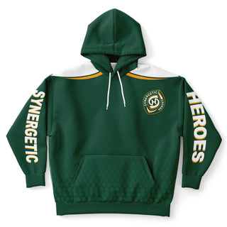 Mens Plus-size Hoodie - Emerald Green - Synergetic Heroes