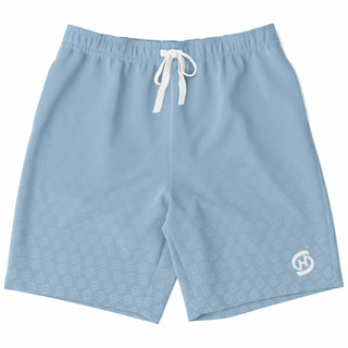 Mens Athletic Long Shorts - Angel Blue