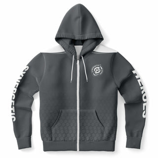 Mens Zip-Up Hoodie - Shadow Gray - Synergetic Heroes