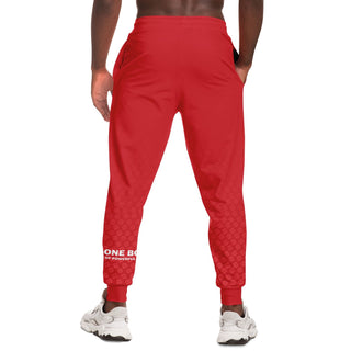 Mens Lettered Jogger - Fire Red - Synergetic Heroes