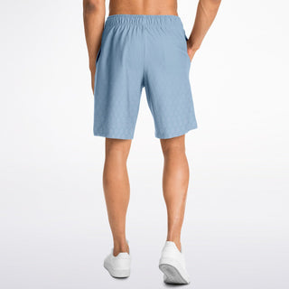 Mens Athletic Long Shorts - Angel Blue