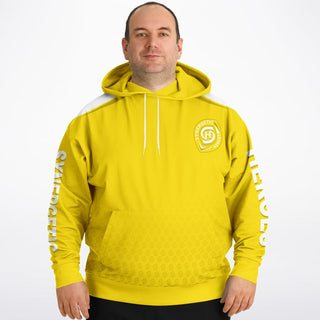 Mens Plus-size Hoodie - Yellow Sun - Synergetic Heroes