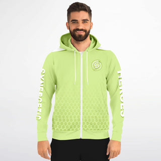 Mens Zip-Up Hoodie - Harmony Green - Synergetic Heroes