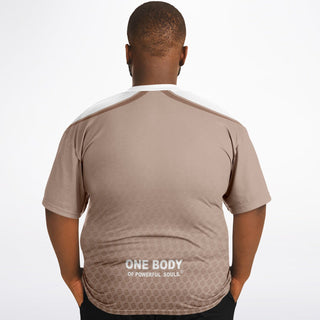 Mens Plus-size T-Shirt - Taupe Stone - Synergetic Heroes