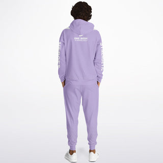 Mens Hoodie & Emblem Jogger - Lavender Mist