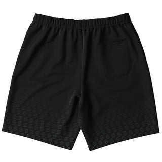 Mens Athletic Long Shorts - Obsidian Black