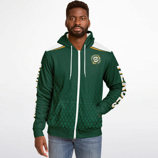 Mens Microfleece Ziphoodie - Emerald Green - Synergetic Heroes