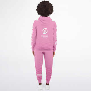 Womens Lettered Ziphoodie & Jogger - Soft Rose - Synergetic Heroes