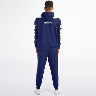 Mens Ziphoodie & Emblem Jogger - Midnight Blue