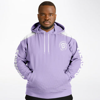 Mens Plus-size Hoodie - Lavender Mist - Synergetic Heroes