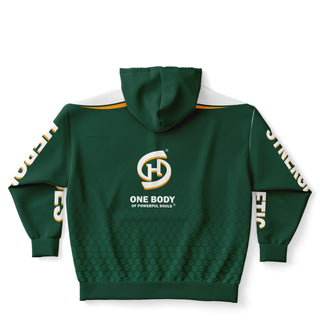 Mens Plus-size Hoodie - Emerald Green - Synergetic Heroes