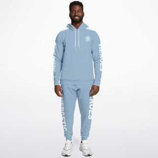 Mens Hoodie & Lettered Jogger - Angel Blue