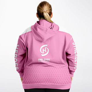 Womens Plus-size Hoodie - Soft Rose - Synergetic Heroes