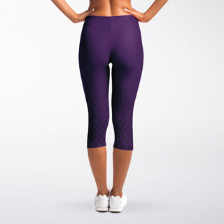 Capri Leggings - Purple Shield