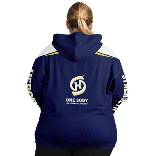 Womens Plus-size Ziphoodie - Midnight Blue - Synergetic Heroes