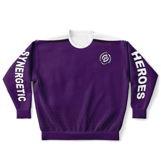 Mens Athletic Plus-size Sweatshirt - Purple Shield