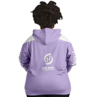 Womens Plus-size Ziphoodie - Lavender Mist - Synergetic Heroes