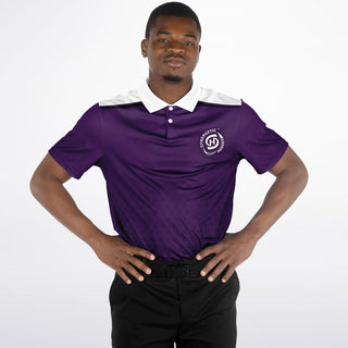 Mens Polo Shirt - Purple Shield