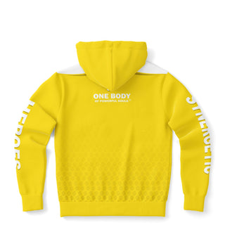 Mens Zip-Up Hoodie - Yellow Sun