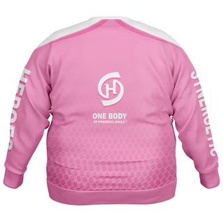 Womens Athletic Plus-size Sweatshirt - Soft Rose