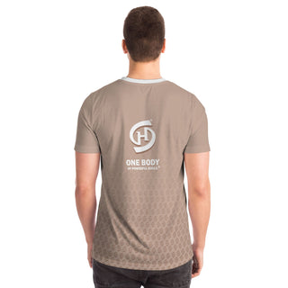 Mens T-Shirt - Taupe Stone - Synergetic Heroes