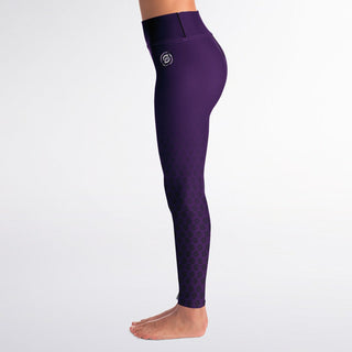 Yoga Leggings - Purple Shield