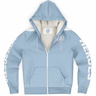 Mens Microfleece Ziphoodie - Angel Blue - Synergetic Heroes