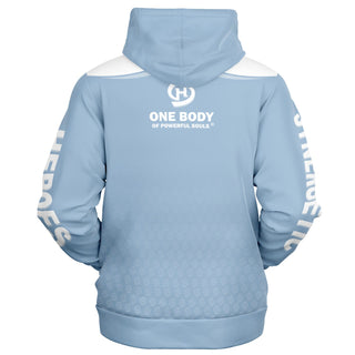 Mens Zip-Up Hoodie - Angel Blue