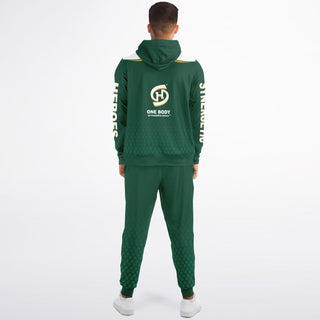 Mens Ziphoodie & Jogger - Emerald Green - Synergetic Heroes