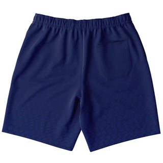 Mens Athletic Long Shorts - Midnight Blue