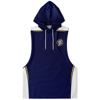 Mens Drop Armhole Hoodie - Midnight Blue - Synergetic Heroes