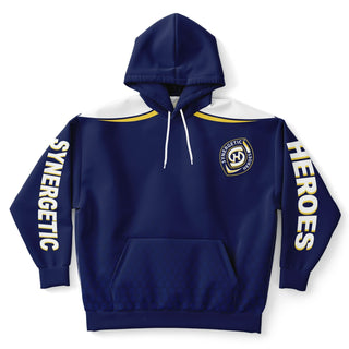 Mens Plus-size Hoodie - Midnight Blue - Synergetic Heroes