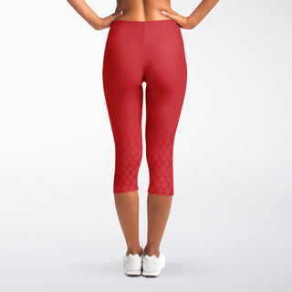 Capri Leggings - Fire Red - Synergetic Heroes