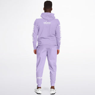 Mens Ziphoodie & Lettered Jogger - Lavender Mist