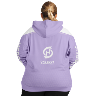 Womens Plus-size Ziphoodie - Lavender Mist - Synergetic Heroes