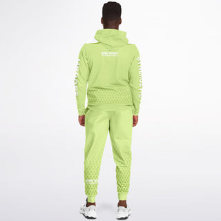 Mens Ziphoodie & Lettered Jogger - Harmony Green