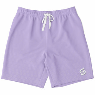 Mens Athletic Long Shorts - Lavender Mist