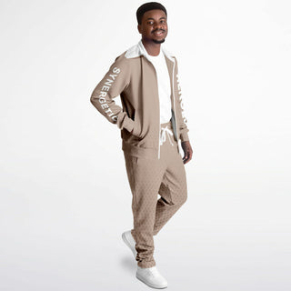 Mens Tracksuit - Taupe Stone