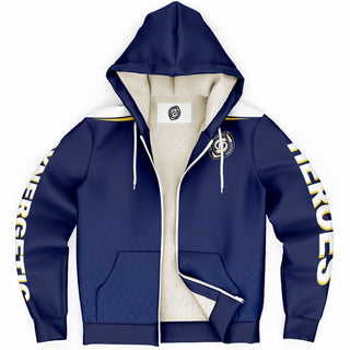 Mens Microfleece Ziphoodie - Midnight Blue - Synergetic Heroes