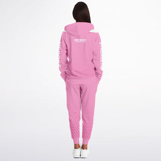 Womens Ziphoodie & Emblem Jogger - Soft Rose