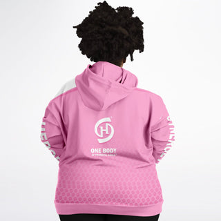 Womens Plus-size Hoodie - Soft Rose - Synergetic Heroes